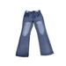 "Men's Vintage Washed Blue Flared Jeans – Parisian-Inspired Dirty Fit | Retro 70s Bell Bottoms | Lost Videotape Wash Effect"_mkmklike.com
