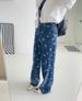 Summer High-Waisted Loose Fit Floral Straight Leg Slimming Jeans For Women_mkmklike.com