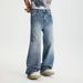 Men's Clothing Heavyweight Bamboo Washed Denim Jeans Loose Fitting Wide Leg Trousers For Men And Women Street Style Retro High Street_mkmklike.com