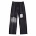 Men's Clothing Straight Jeans Loose Versatile Trendy Casual Trousers High Waist Elastic Harem Pants_mkmklike.com