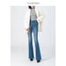 Women's Clothing High Waist Retro Style Stretch Flared Jeans Slimming Butt Lifting 4 Way Stretch Regular Fit England Style Spring New Arrival_mkmklike.com