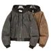 Spring Autumn Two-Piece Leather For Men With Hood, Vintage Style, Cool And Casual, Trendy American High Street_mkmklike.com