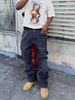 Men's Slim Fit Straight Leg Trousers Trendy Stylish American Style Denim_mkmklike.com