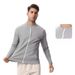 Men's Clothing Sports Jacket Leisure Running Round Neck Zipper Cardigan Sweater Quick-Drying Fitness Breathable_mkmklike.com