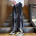 Men's High Street Vibe Tie Dye Gradient Jeans Distressed Style Washed Slightly Flared Wide Leg Straight Leg Design_mkmklike.com