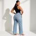 K Jeans Retro Plus Size Women's Clothing Slim Fit And Slimming Straight Leg Lifting Pants Casual Pants_mkmklike.com