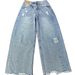 Men's Clothing Streetwear Destroyed Jeans For Men & Women – Vintage Washed Ripped Straight Leg Baggy Denim Pants_mkmklike.com