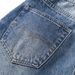Color-Block Washed Denim Straight-Leg Men's High Street Water Ripple Distressed Loose Casual Pants_mkmklike.com