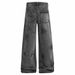 Heavy-duty Distressed Deconstructed Split Denim Punk Street Fashion Men's Design Sense Niche Washed Loose Wide-leg Pants_mkmklike.com