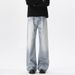Cleanfit Street Retro Light-colored Jeans For Men, Spring And Autumn Trendy Brand, Loose Fit, Large Size, Casual_mkmklike.com