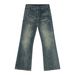 Vintage Washed Denim Jeans Relaxed Fit Retro Bootcut Pants for Men 90s Street Style Distressed Detailing Non-Stretch Cotton Blend_mkmklike.com
