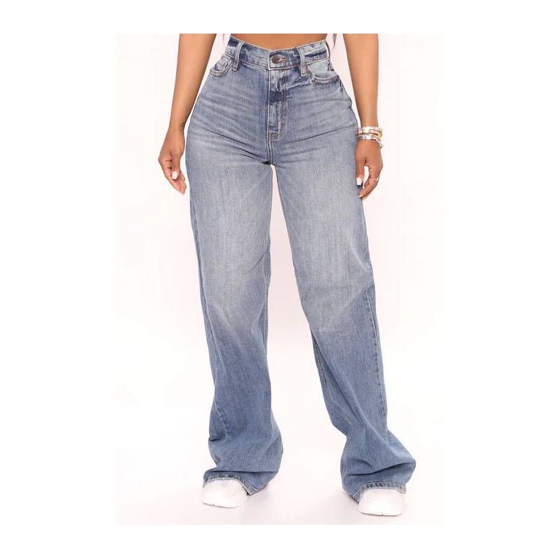 Women's Clothing Denim Loose Baggy Hip Hop Street Women Wide Leg Jeans_mkmklike.com