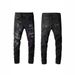 Men's Clothing Street Hip Hop Fashion Skinny Ripped And Distressed Jeans Men's Slim Fit Ripped Distressed Skinny Jeans For Hip Hop Streetwear Fashion_mkmklike.com