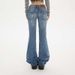 In-stock American Retro Style Low-waist Flared Jeans Women, Slim Fit, Versatile, Slightly Stretchy, Suitable Autumn And_mkmklike.com