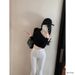Hot Girl White Flared Jeans Women's Autumn And Winter High-waisted Stretchy Wide-leg Pants Straight-leg Floor-length_mkmklike.com