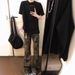 American Retro Camouflage Tooling Jeans Men's High Street Pants Straight-leg Micro-pull Pants_mkmklike.com