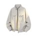 American Retro Workwear Leather Jacket For Men, Spring Cleanfit Flight Stylish Stand-up Collar Baseball Jacket, Trendy_mkmklike.com
