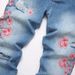 In-stock Vintage European And American Style Men's New Slim-fit Flared Denim Pants With Plum Blossom Embroidery_mkmklike.com