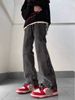 Men's Clothing Heavyweight Black Straight Leg Jeans Slightly Flared Casual Long Pants Mid Waist High Street Versatile Denim_mkmklike.com