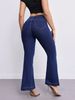 Women's Mid-Waist Stretchy Slimming Jeans 2026 Spring Style European American Cross Border Slightly Flared Casual Denim Pants_mkmklike.com