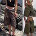 Women's High Quality Trendy Thin Cargo Shorts Loose Fit Versatile Five Point Pants Style_mkmklike.com