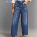 Women's Plus Size High-Waisted Wide Leg Jeans – Vintage Washed, Multi-Pocket, Relaxed Fit (0xl-3xl, Stretch Denim, 9/10 Length, Dark Blue)_mkmklike.com