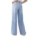 New American Embroidery Side Frayed Butterfly Jeans For Women, High Street Design Style, Spicy Loose Straight-leg Pants._mkmklike.com