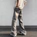 Men's Distressed Jeans Straight Leg Vintage Washed Denim Pants For Summer Casual Streetwear_mkmklike.com