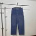 Vintage Workwear Denim Pants For Men & Women - Heavyweight Double-Knee Washed Jeans With Cleanfit Straight Leg Design_mkmklike.com