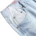 Men's Summer Light Blue Denim Shorts Mid-Thigh Length Distressed Casual Relaxed Fit Five-Pocket Design_mkmklike.com