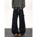 Men's Black High-Street Cargo Jeans – Relaxed Straight Fit With Button Fly (S-3XL)_mkmklike.com