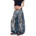 2027 Fashion European-USA Wasteland Style Post-Apocalyptic Stained Jeans Women Cotton Mid Waist Random Needle Embroidery Do Old Wide-Leg Denim Pants_mkmklike.com