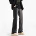 Men's Straight Leg Flared Jeans Loose Fit American High Street Style Trendy Casual Long Pants with Frayed Edges Slimming Cool Retro_mkmklike.com