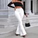 Women's Clothing High-Waisted Flared Jeans – Stretch Denim Bootcut Pants (Black/White, S-3XL)_mkmklike.com