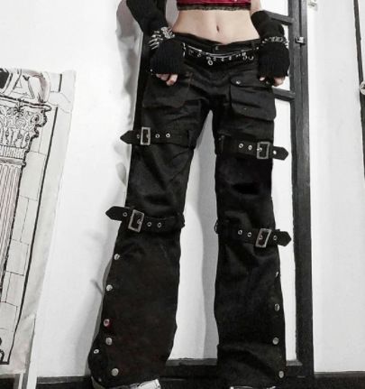 Streetwear Denim Pants For Women – Printed & Metal Button Design (S-XL) | Hip-Hop & Casual Style_mkmklike.com