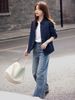 Chicco Mohan Yimei Vintage Washed Denim Thin Jacket Autumn New Shirt Elegant Women's Top_mkmklike.com