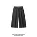 American High Street Style Raw Denim Cropped Jeans For Men, New Summer Loose Wide-leg Couple's Trendy Casual Shorts_mkmklike.com