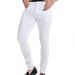 Men's Clothing Slim Fit Denim Trousers Black Mid Waist Slightly Elastic Skinny Pants American Trend_mkmklike.com