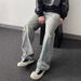 Men's Vintage Washed Distressed Jeans – Relaxed Straight Fit | Cotton Blend | S-3XL | American Retro Style |_mkmklike.com