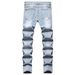 Men's Clothing Autumn New Men's Jeans Slim Fit Trendy Casual Distressed Jeans_mkmklike.com