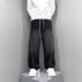 Men's Clothing Men's Retro High Street Style Elastic Waist Jeans Straight Leg Pants Casual Versatile Design Spring Autumn_mkmklike.com