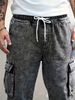 Men's Multi-Pocket Workwear Jeans – American & European Style Wide-Leg Loose Fit (Dark Gray, Sizes S-XXL)_mkmklike.com