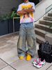Men's Clothing 26 High Street Fashion Brand Heavy Washed Distressed Deconstructed Patchwork Wide Leg Jeans Men's Street Hip Hop Loose Straight Pants_mkmklike.com