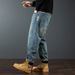 Style Wahed Vintage Straight-Leg Jean For Men Spring Autumn Looe Fit European And American High Street Vibe Long_mkmklike.com