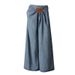 High Waist Wide Leg Jeans For Women With Leather Tag Detail - Relaxed Fit Flowy Palazzo Pants For Casual & Chic Style_mkmklike.com