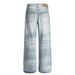 Heavy-duty Washed Gradient Jeans For Men High Street Punk Distressed Frayed Water Ripple Loose Straight Long Pants_mkmklike.com