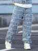 Men's Stylish Straight-Leg Jeans - Comfortable Loose Fit Casual Denim Pants For Teens & Young Adults_mkmklike.com