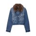 Women’s Oversized Denim Jacket – Streetwear Distressed Long Sleeve Coat (Blue, XS-L, Polyester, Retro Vintage Style)_mkmklike.com
