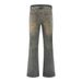 American High Street Washed Vintage Denim Flared Men Loose Wide Leg Long Basic Casual Floor-Length Pants_mkmklike.com