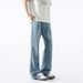 Nordmann High Street Washed Jeans For Men Summer American Style Vintage Large Size Wide Leg Long Design Sense Straight Pants 2025_mkmklike.com